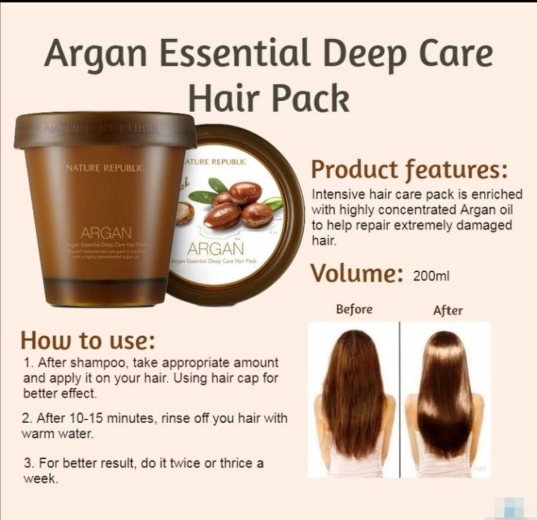 NATURE REPUBLIC Argan Essential Deep Care Hair Pack