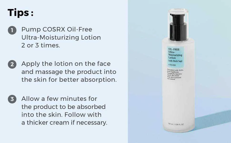 COSRX Oil Free Ultra Moisturizing Lotion with Birch Sap (100 ml) 1 COSRX Oil Free Ultra Moisturizing Lotion with Birch Sap