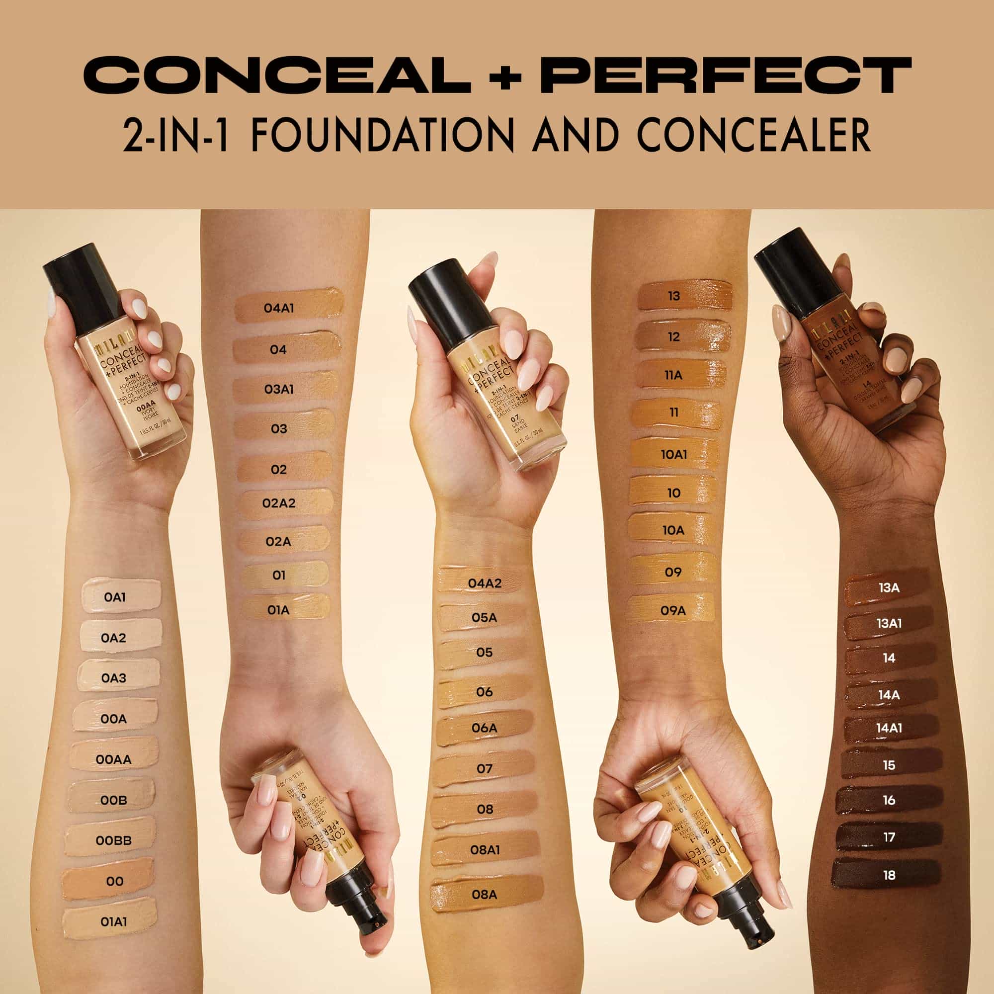 MILANI Conceal + Perfect 2 In 1 Foundation and Concealer