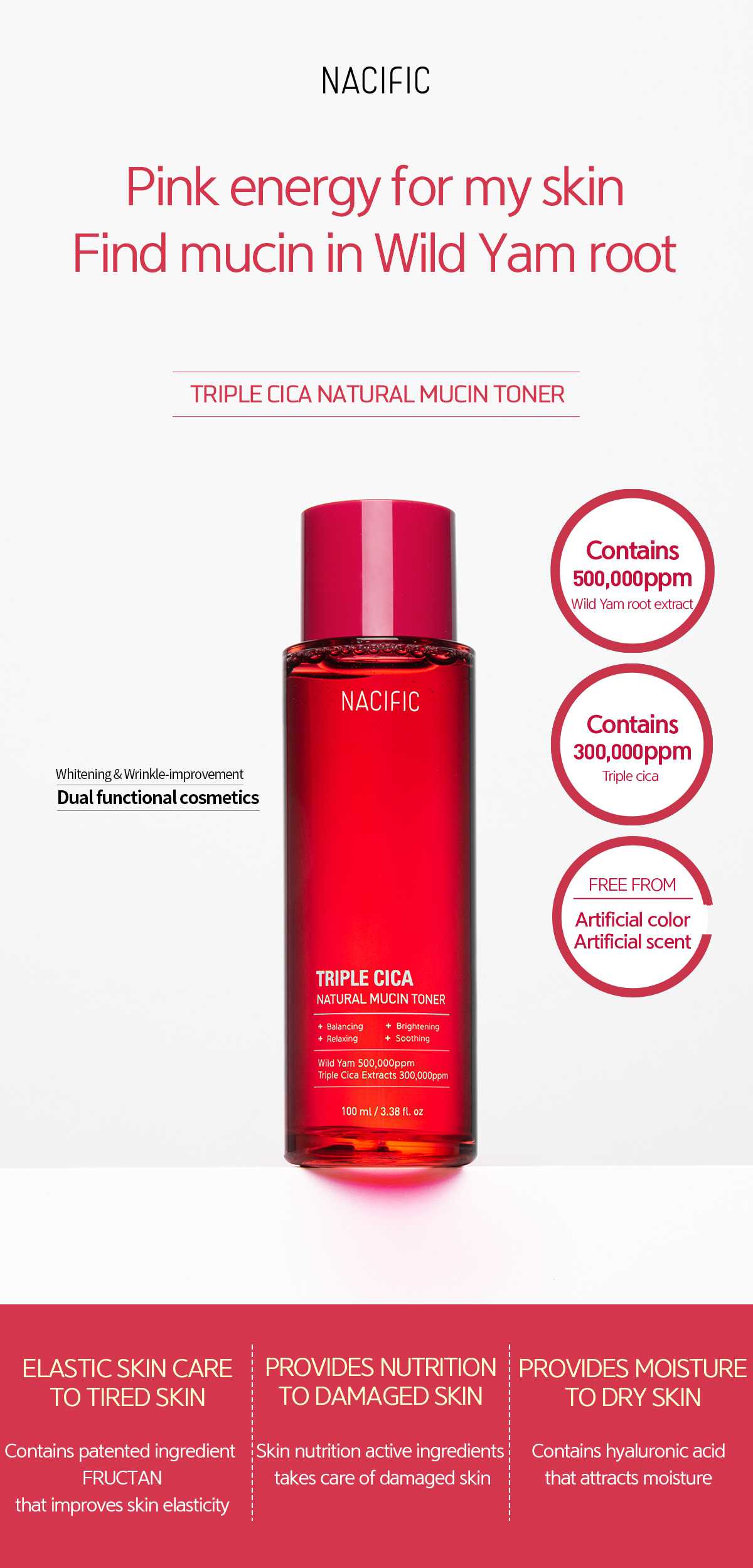 NACIFIC Triple Cica Natural Mucin Toner