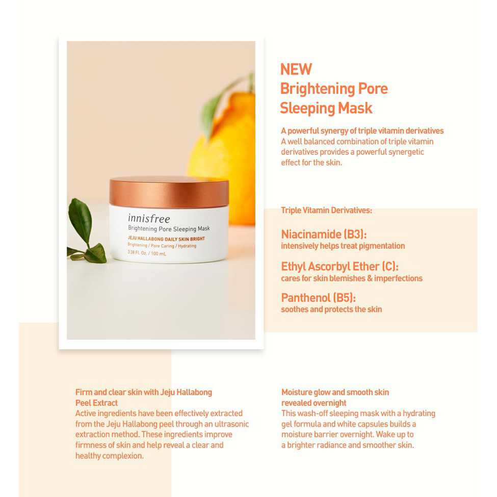 INNISFREE Brightening Pore Sleeping Mask