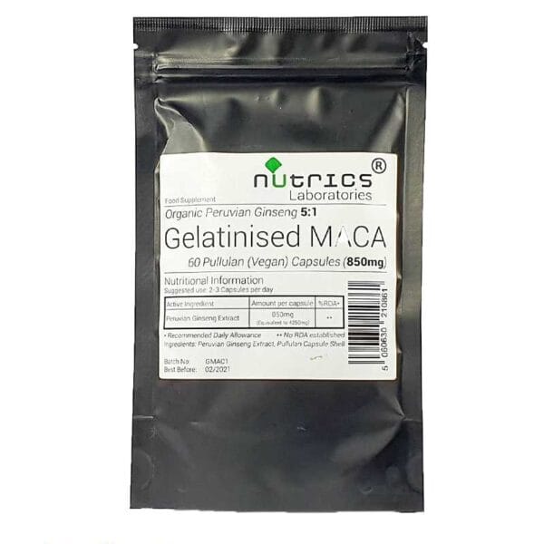 Nutrics Gelatinised Maca Root 850 mg 60 Tablets