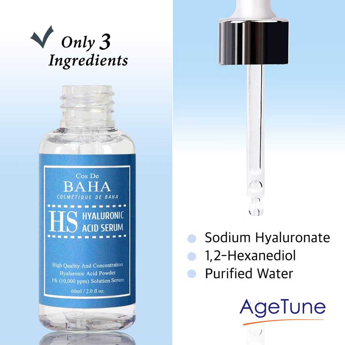 Cos De BAHA Hyaluronic Acid Serum (HS)