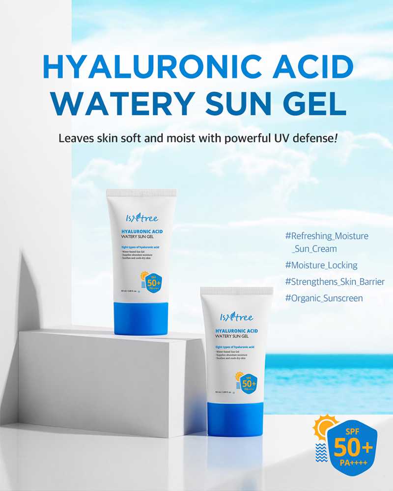 ISNTREE Hyaluronic Acid Watery Sun Gel [SPF 50] (50 Ml) Age Tune