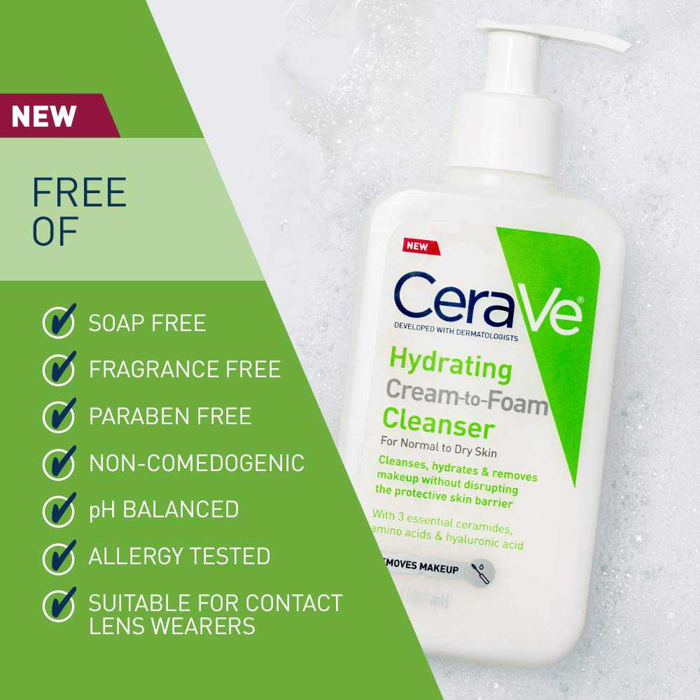 CERAVE Hydrating Cream To Foam Cleanser