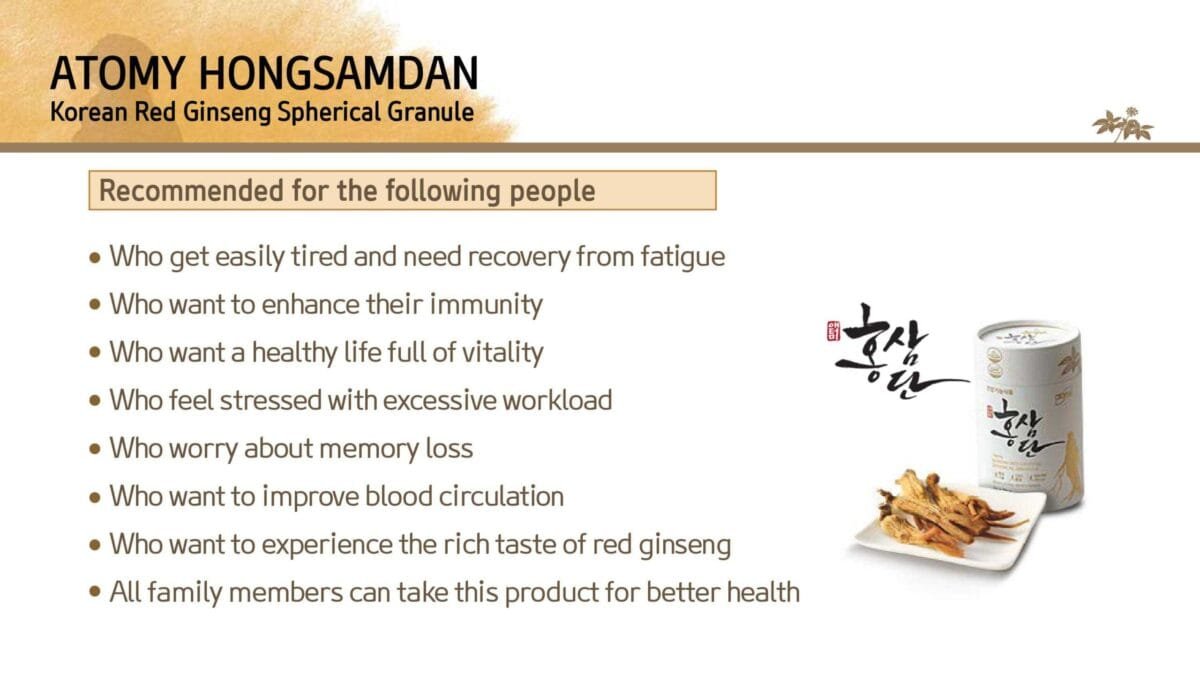 ATOMY Hongsamdan Red Ginseng (1gm X 60 Pack) - Age Tune