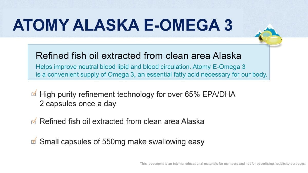 ATOMY Alaska EOmega 3 (180 Tablets) Age Tune