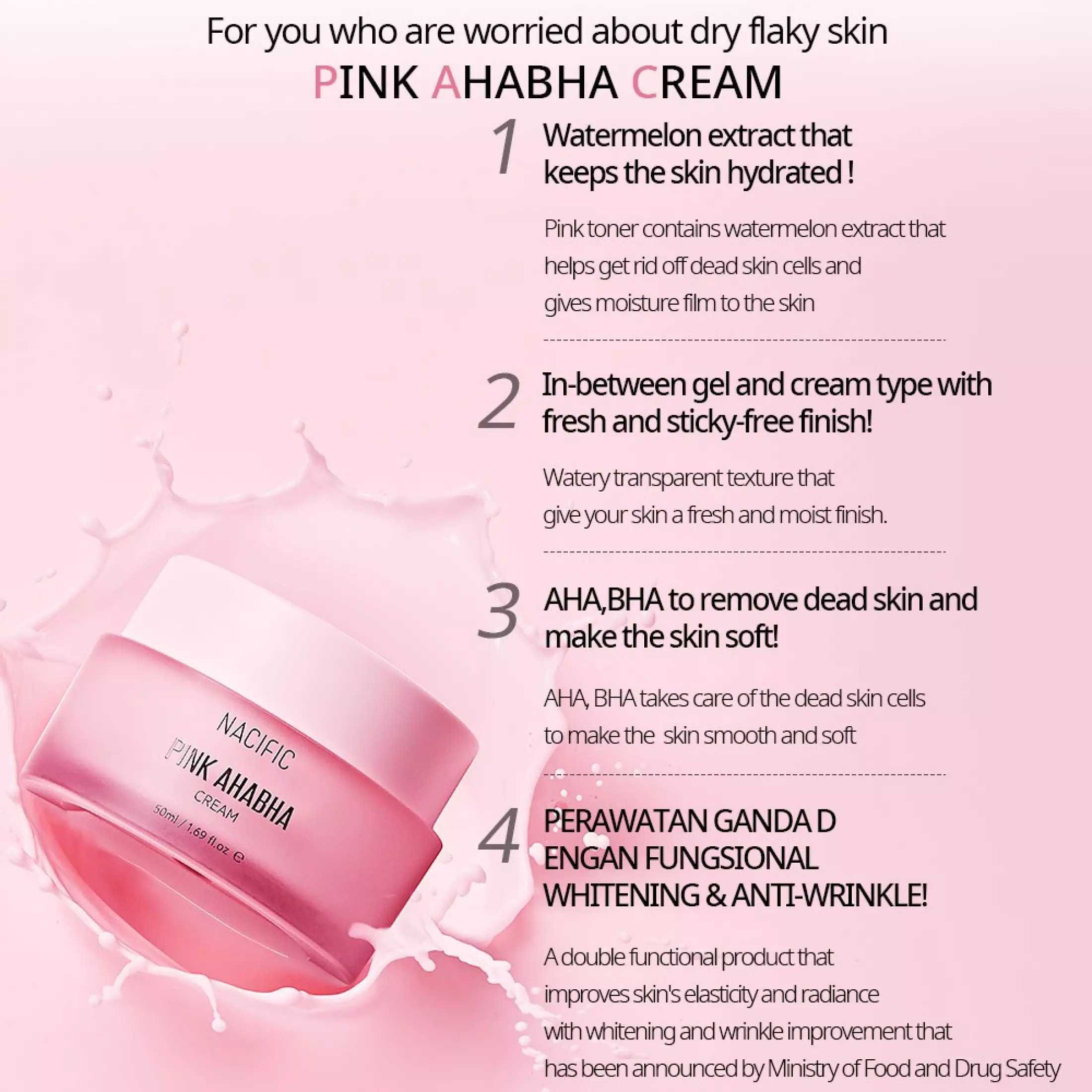 NACIFIC Pink AHA BHA Cream 