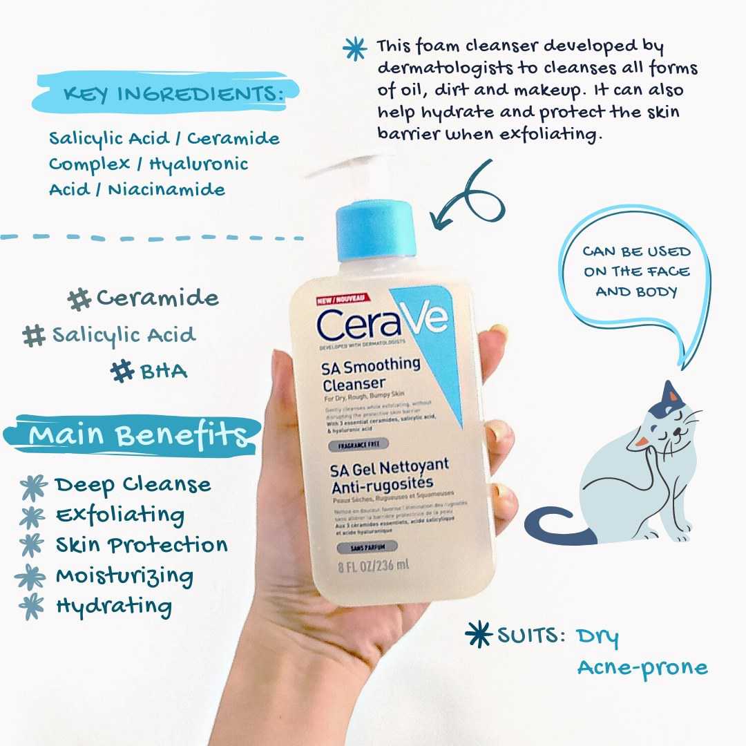 CERAVE SA Smoothing Cleanser 236 Ml Age Tune