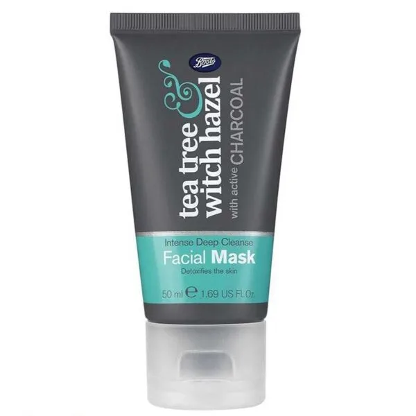 BOOTS Tea Tree & Witch Hazel Charcoal Facial Mask (50 ml)