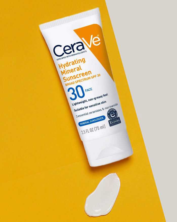 CERAVE Hydrating Mineral Sunscreen SPF 30 Face Lotion