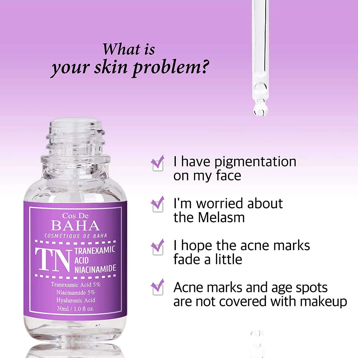 Cos De BAHA Tranexamic Acid 5% Serum with Niacinamide 5% (TN)