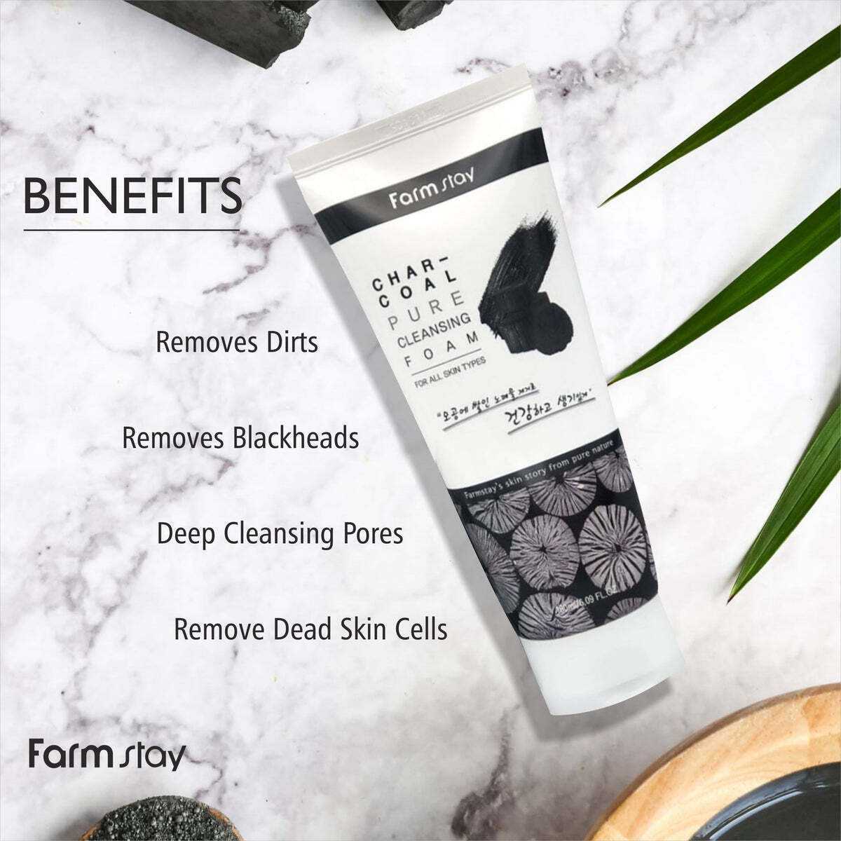 FARM STAY Charcoal Pure Cleansing Foam