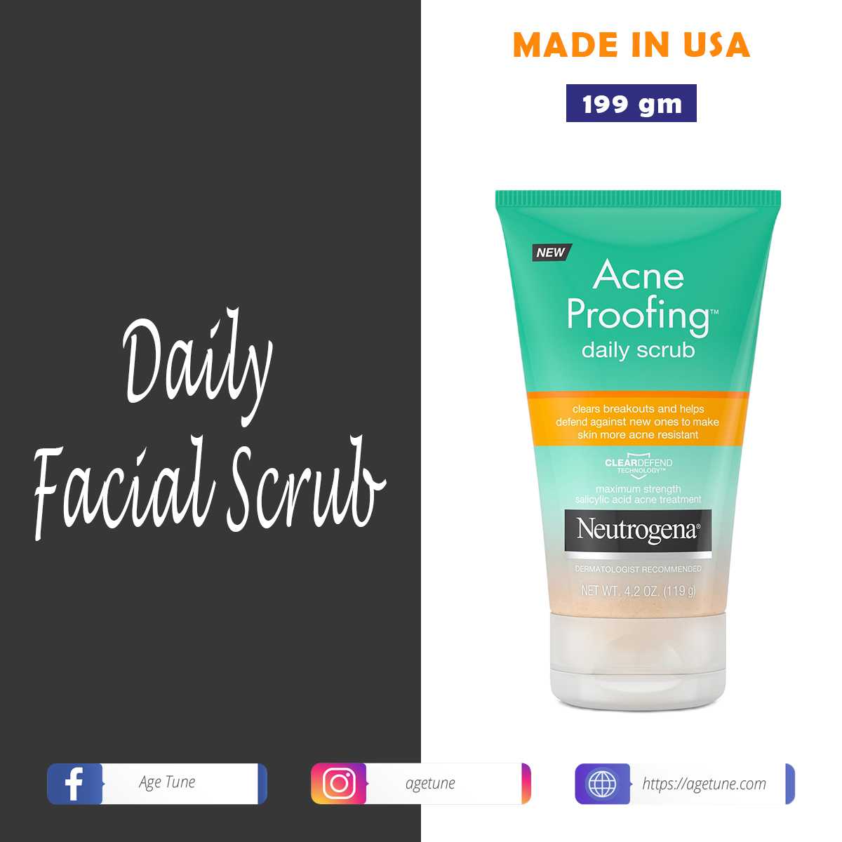 NEUTROGENA Acne Proofing Daily Facial Scrub
