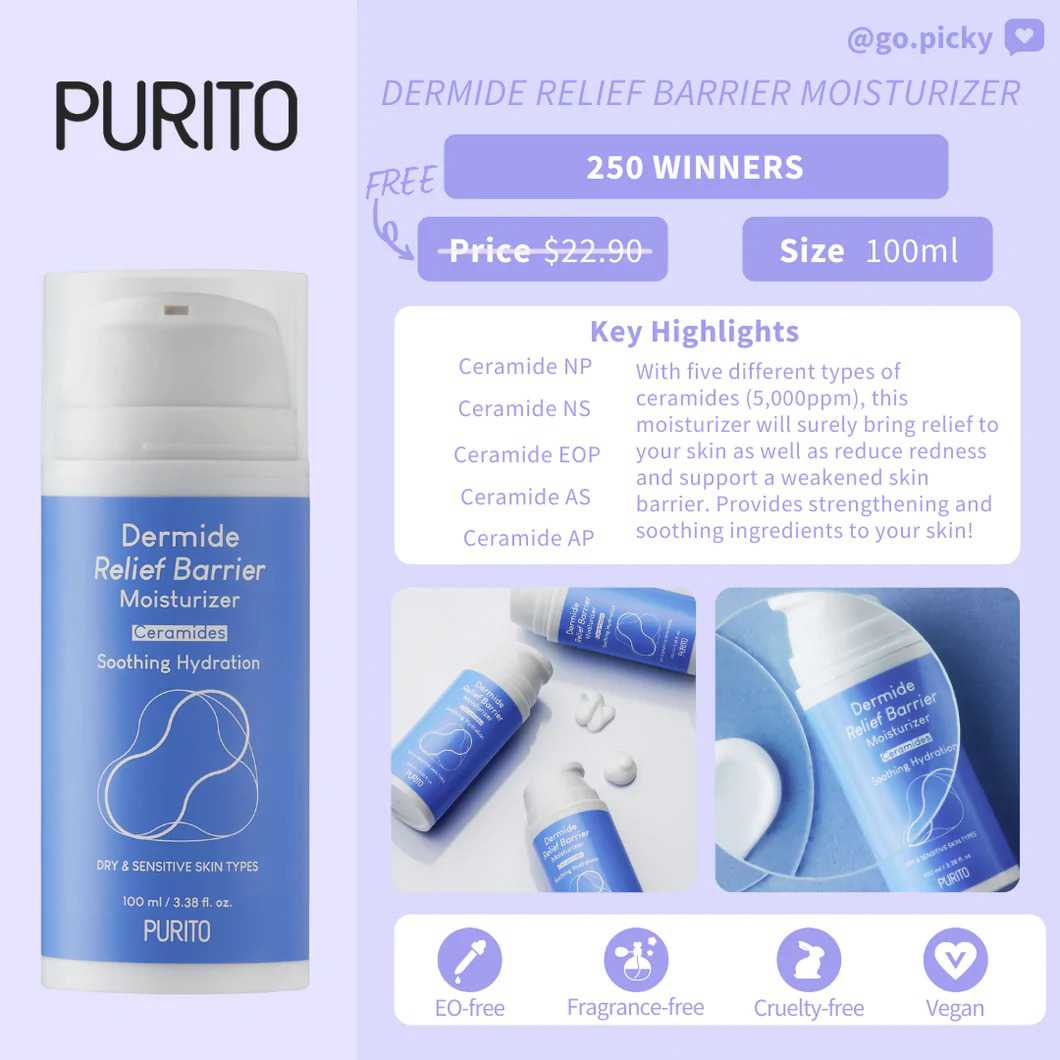 PURITO Dermide Relief Barrier Moisturizer