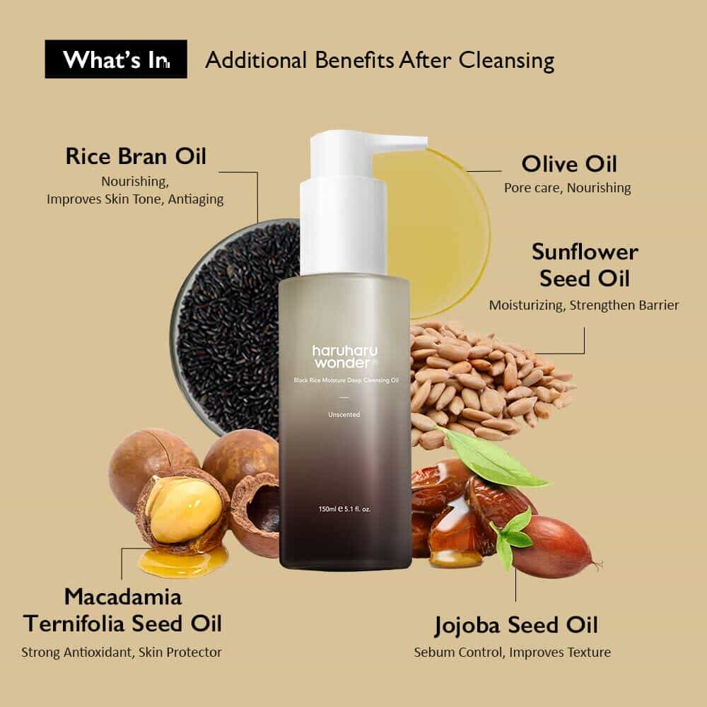 HARUHARU WONDER Black Rice Moisture Deep Cleansing Oil price in Bangladesh