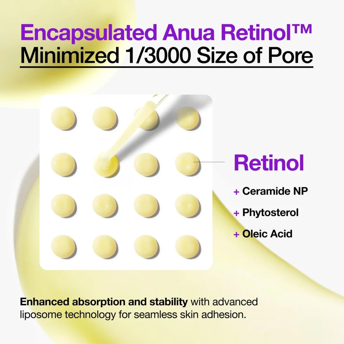 Anua Nano Retinol 0.3% + Niacin Renewing Serum key feature