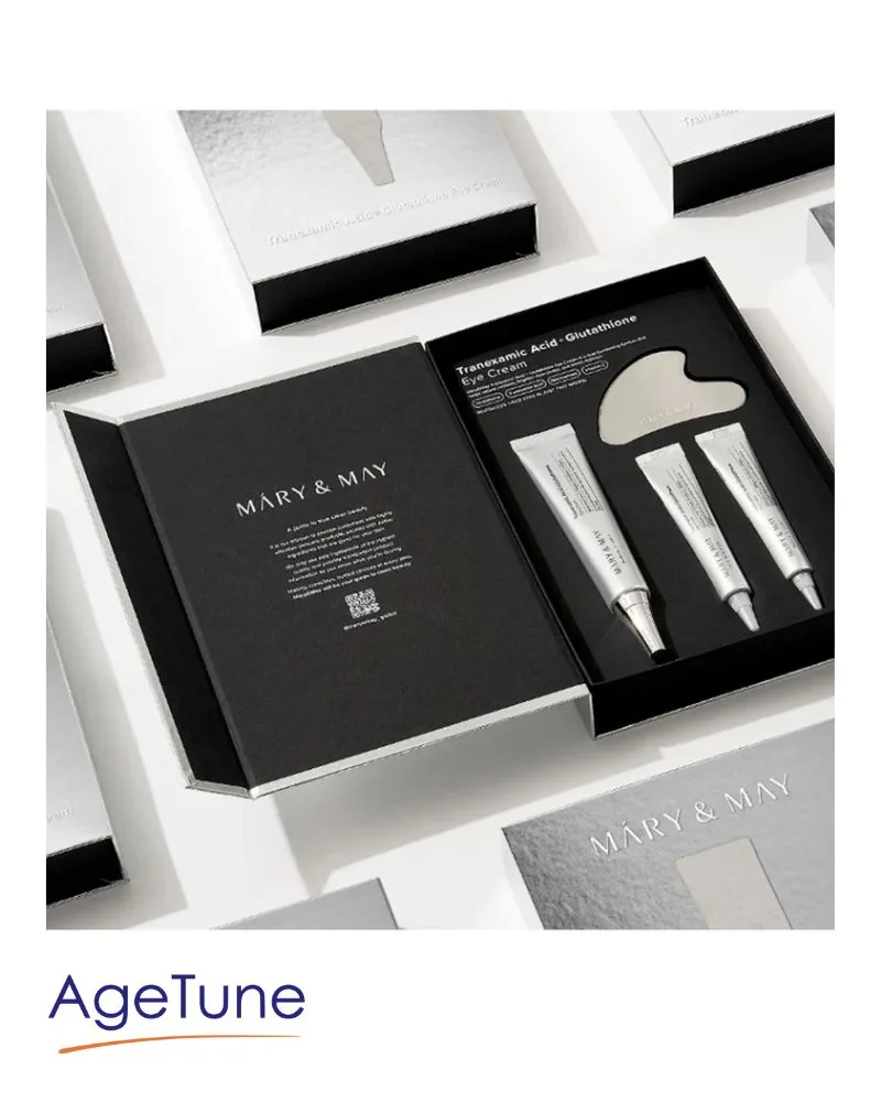 Mary&May Tranexamic and Glutathione Eye Cream Set-Agetune