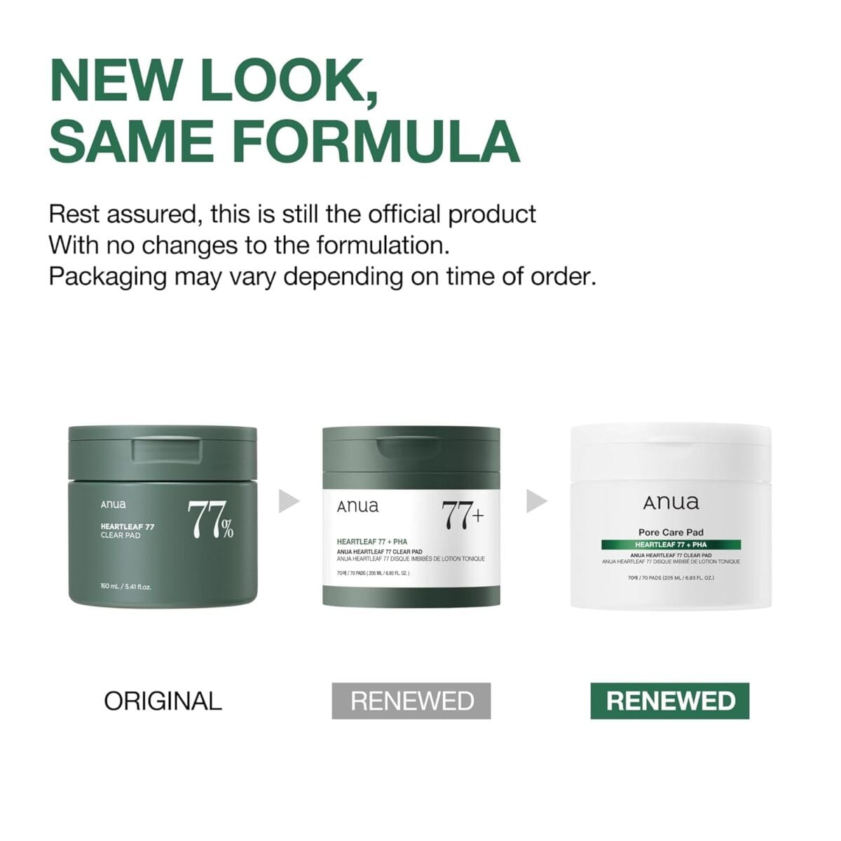 Anua Heartleaf 77 Clear Pad Different pack